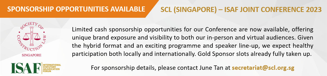 SCLS and ISAF Joint Conference 2023 - Sponsorship Details